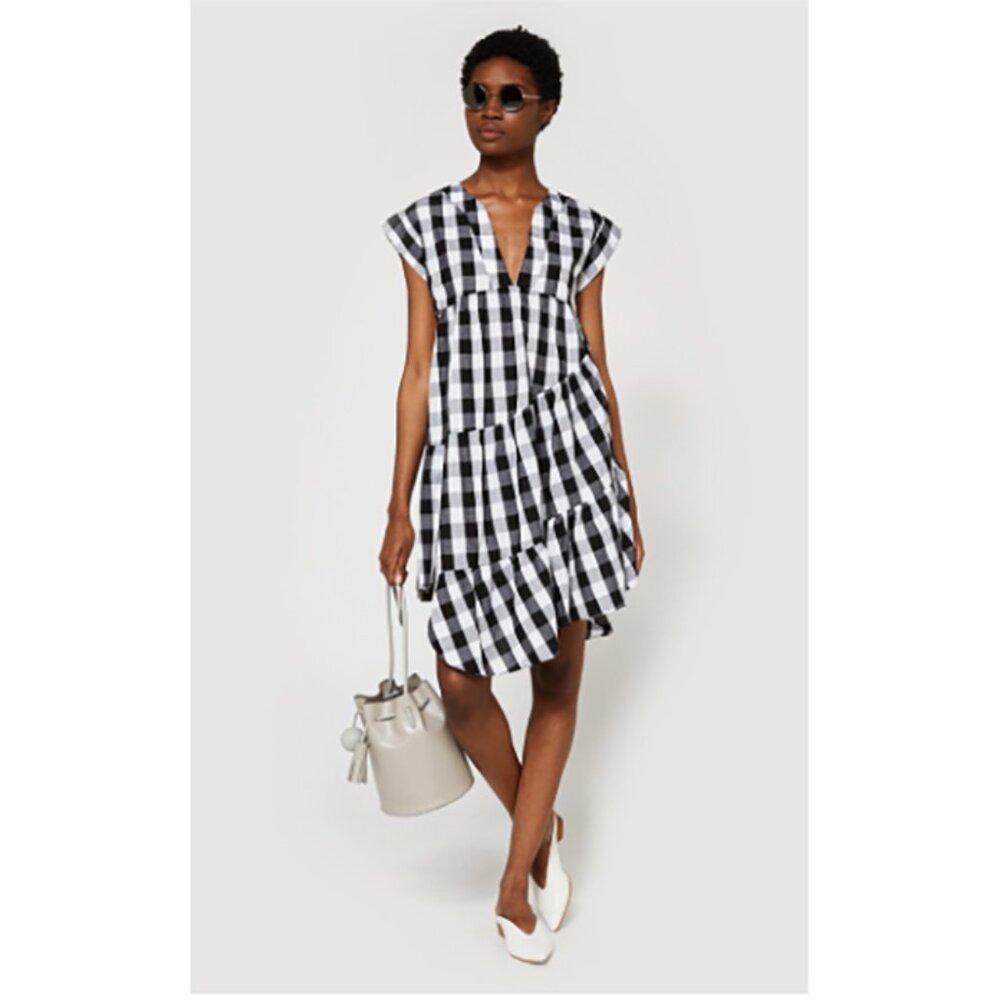 Farrow Black & White Gingham Summer Dress size M